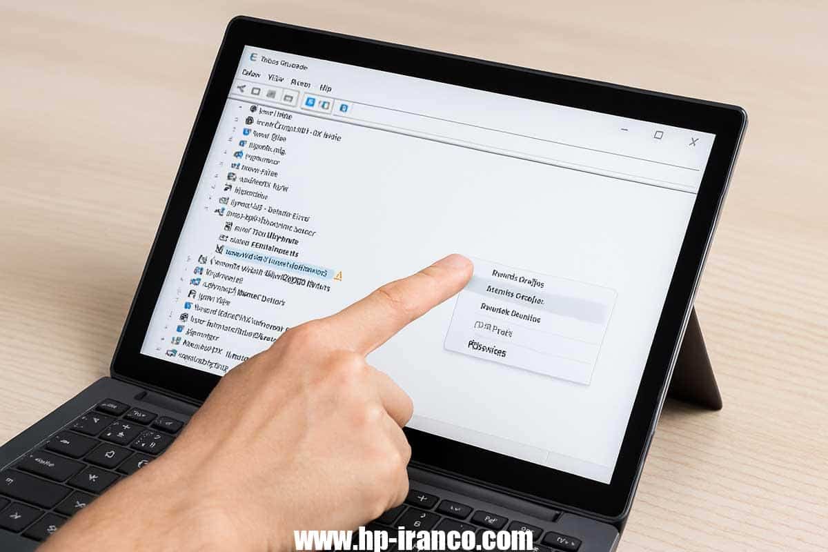 ر هشتم: لپتاپ با صفحه آپدیت ویندوز و هشدار ناسازگاری